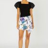CURRENT AIR Constrast Puff Sleeve Sweater Top Sweaters