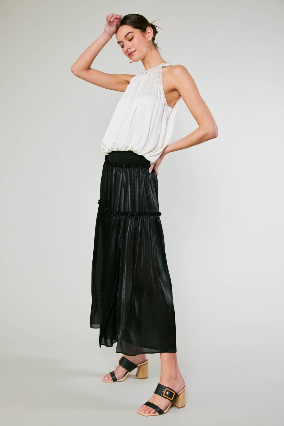 CURRENT AIR Satin Weave Maxi Skirt Skirts