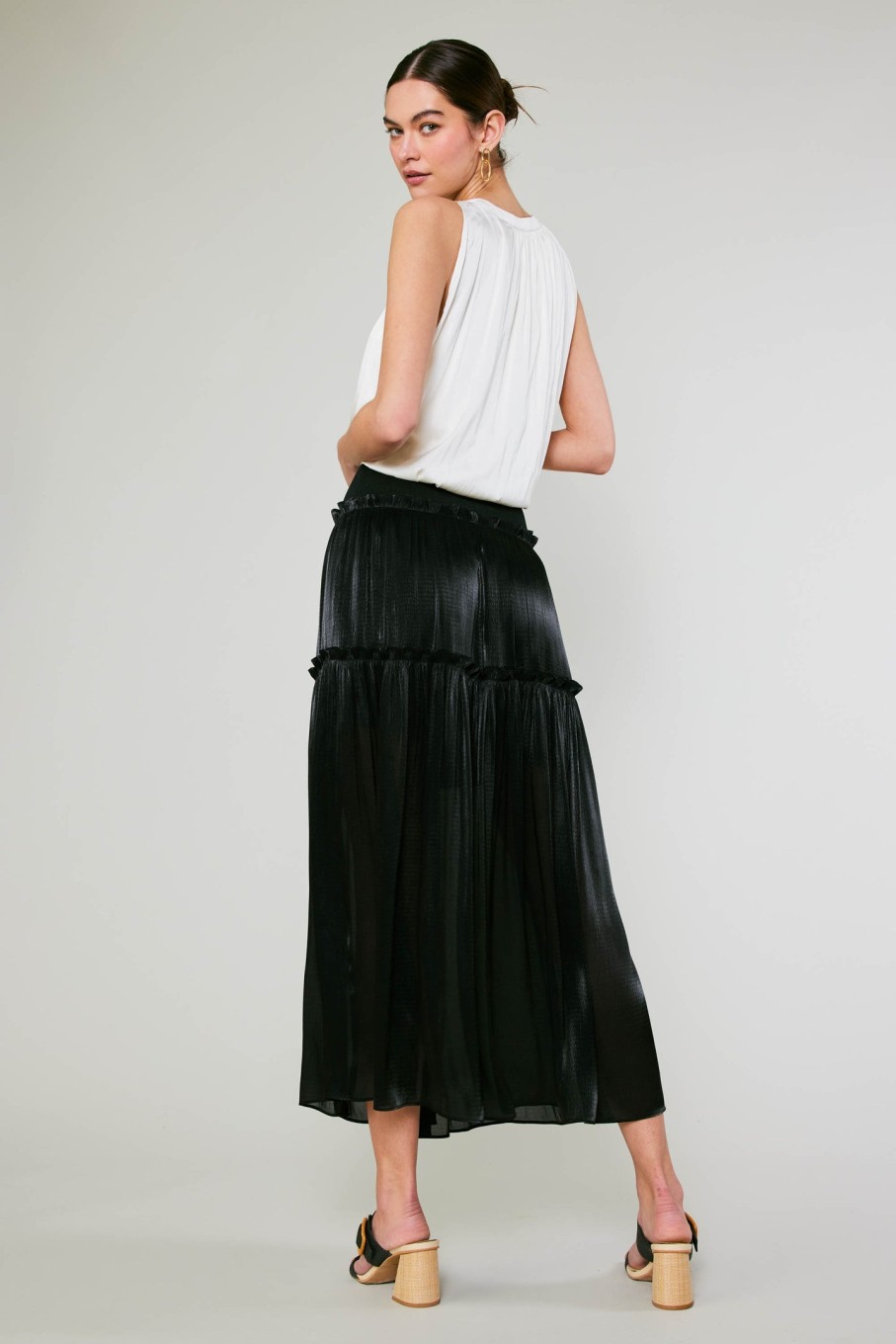 CURRENT AIR Satin Weave Maxi Skirt Skirts
