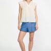 CURRENT AIR Picot Flutter Sleeve Blouse Blouses