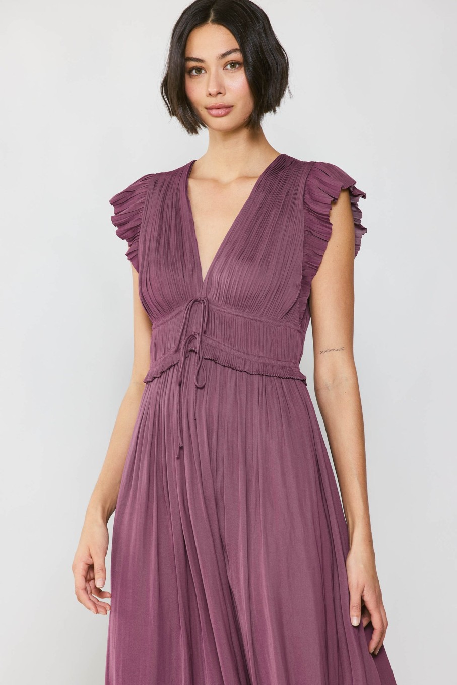 CURRENT AIR Mara Pleated Maxi Dress Midi Dresses