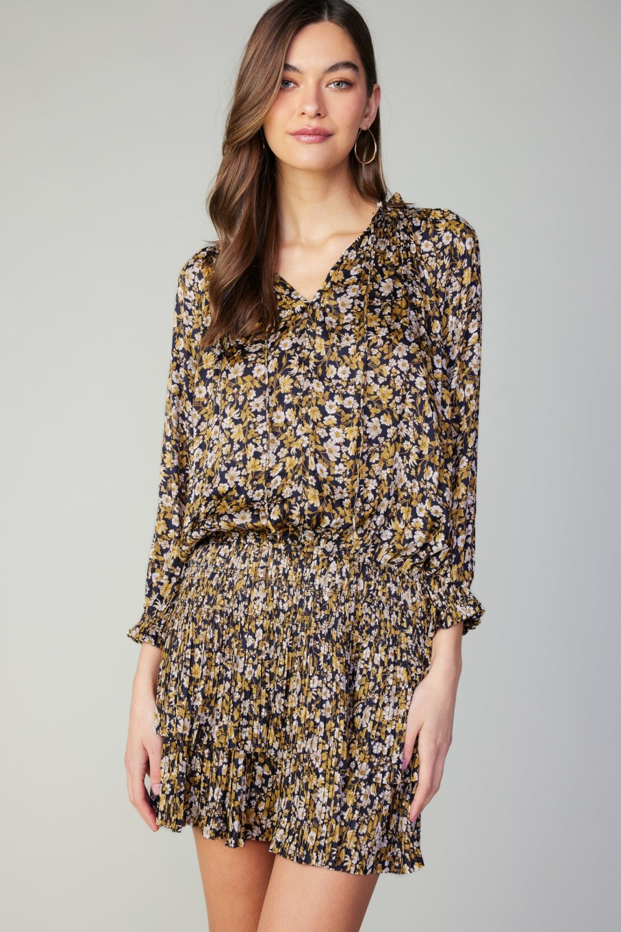 CURRENT AIR Aurelie Floral Print Mini Dress Mini Dresses