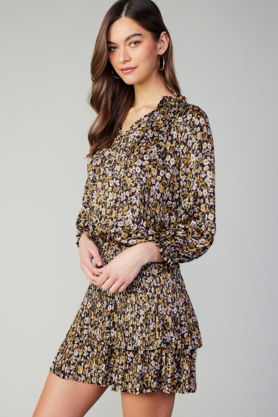 CURRENT AIR Aurelie Floral Print Mini Dress Mini Dresses