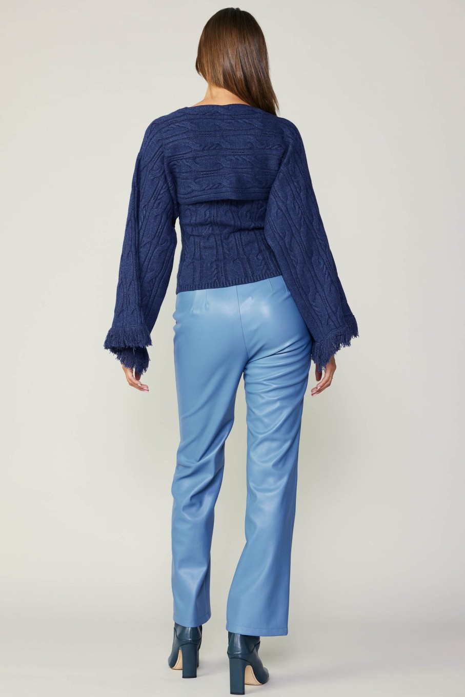 CURRENT AIR Vegan Leather Straight Pant Pants