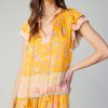 CURRENT AIR Floral Border Print Blouse Blouses