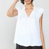 CURRENT AIR Margot Pleated Sleeve Blouse Blouses