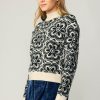 CURRENT AIR Floral Mock Neck Sweater Sweaters