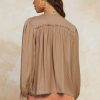 CURRENT AIR Ruffled Yoke Blouse Blouses