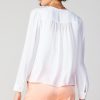 CURRENT AIR Pleat Detail Buttondown Shirt Blouses