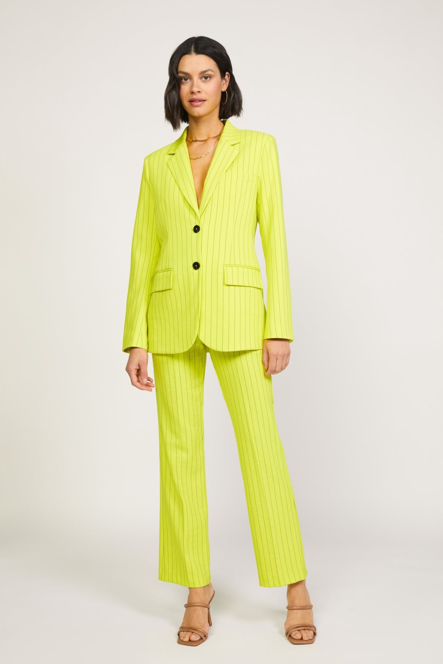 CURRENT AIR Pinstriped Single Breasted Blazer Sets