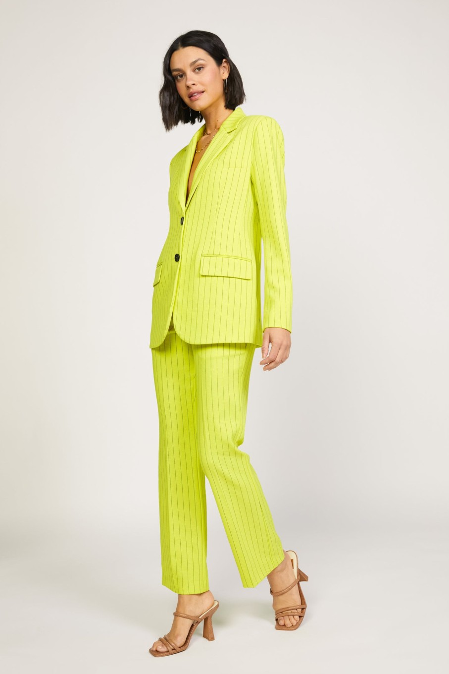 CURRENT AIR Pinstriped Single Breasted Blazer Sets
