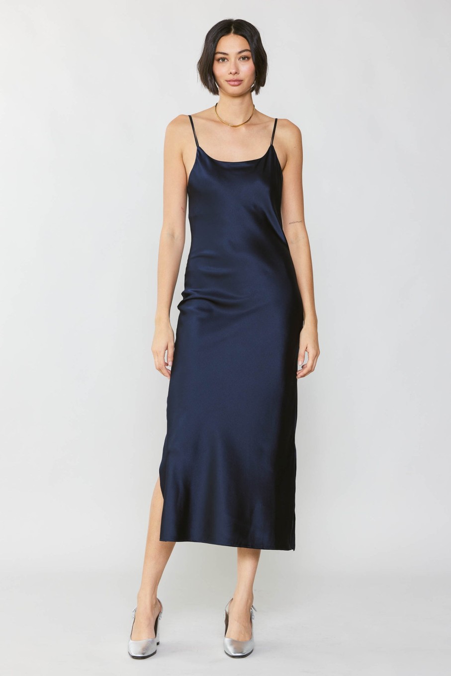CURRENT AIR Silk Bias Midi Dress Midi Dresses