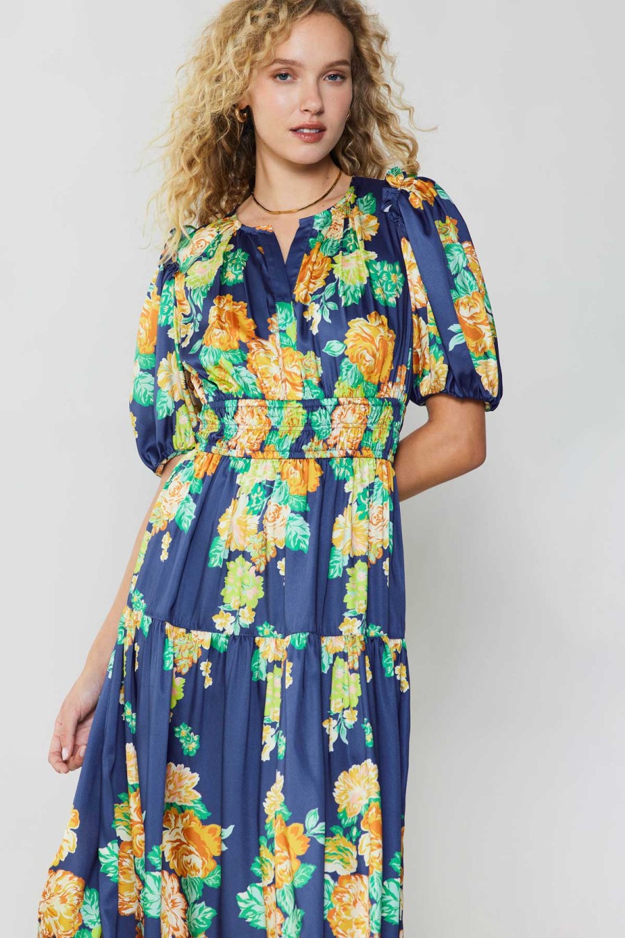 CURRENT AIR Rose Motif Maxi Dress Maxi Dresses