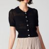 CURRENT AIR Cropped Knit Top Knitwear