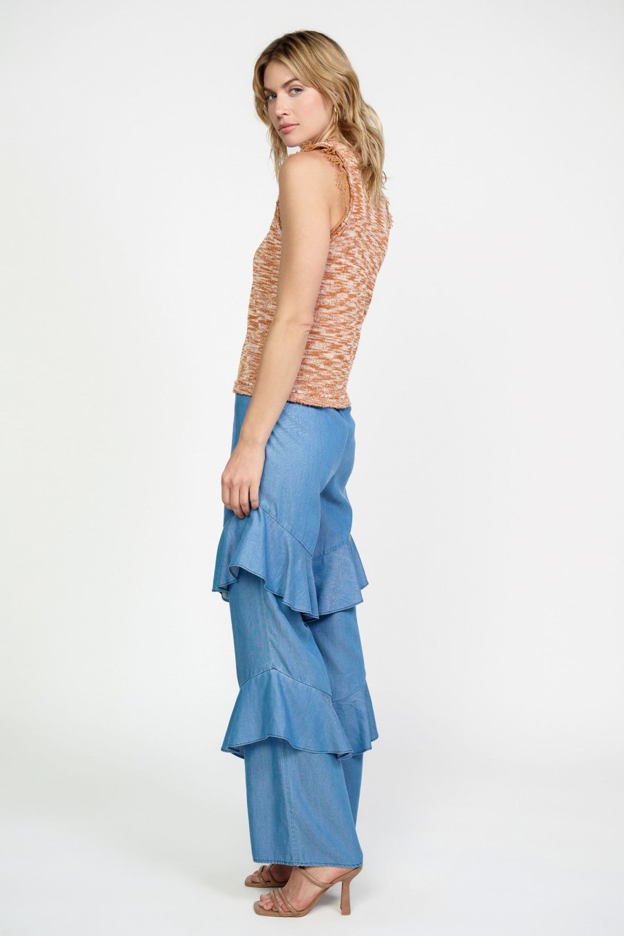 CURRENT AIR Space Dyed Sweater Tank Sleeveless Tops