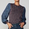 CURRENT AIR Heather Contrast Sweater Top Sweaters