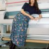 CURRENT AIR Contrast Knit Midi Dress Knitwear
