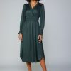 CURRENT AIR Surplice Bodice Midi Dress Midi Dresses
