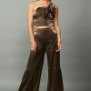 CURRENT AIR Satin Wide Leg Pants Pants