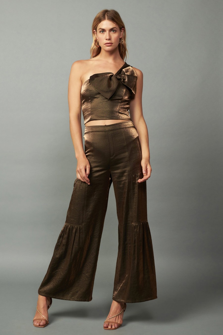 CURRENT AIR Satin Wide Leg Pants Pants