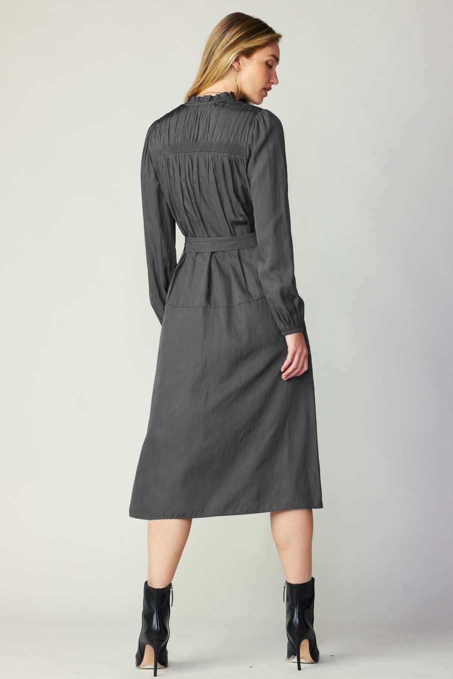 CURRENT AIR Self Tie Midi Dress Midi Dresses