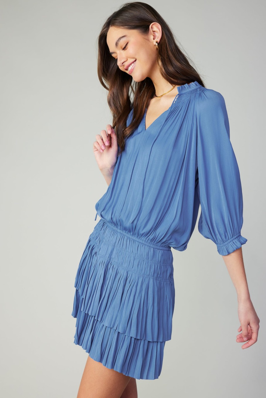 CURRENT AIR Aurelie Pleated Mini Dress Mini Dresses