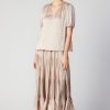 CURRENT AIR Cuffed Pleated Yoke Top Sets