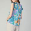CURRENT AIR Margot Botanical Motif Blouse Blouses