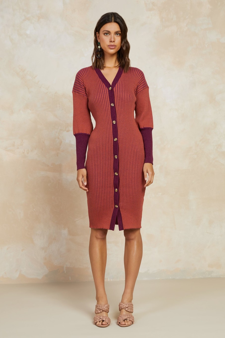 CURRENT AIR Midi Sweater Dress Knitwear