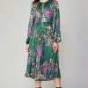 CURRENT AIR Botanical Belted Midi Dress Midi Dresses