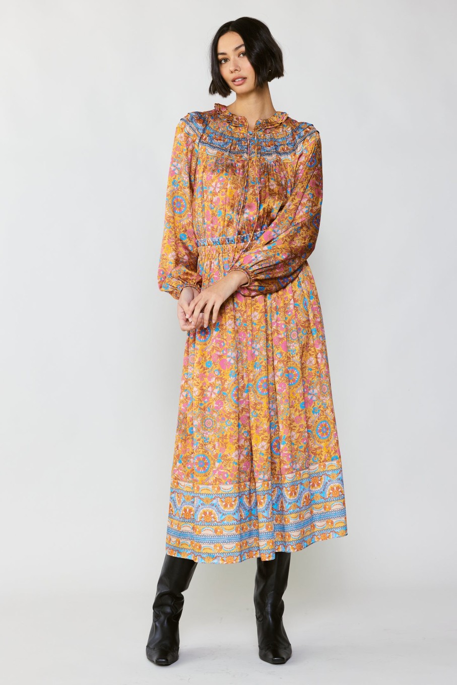 CURRENT AIR Vintage Floral Maxi Dress Midi Dresses