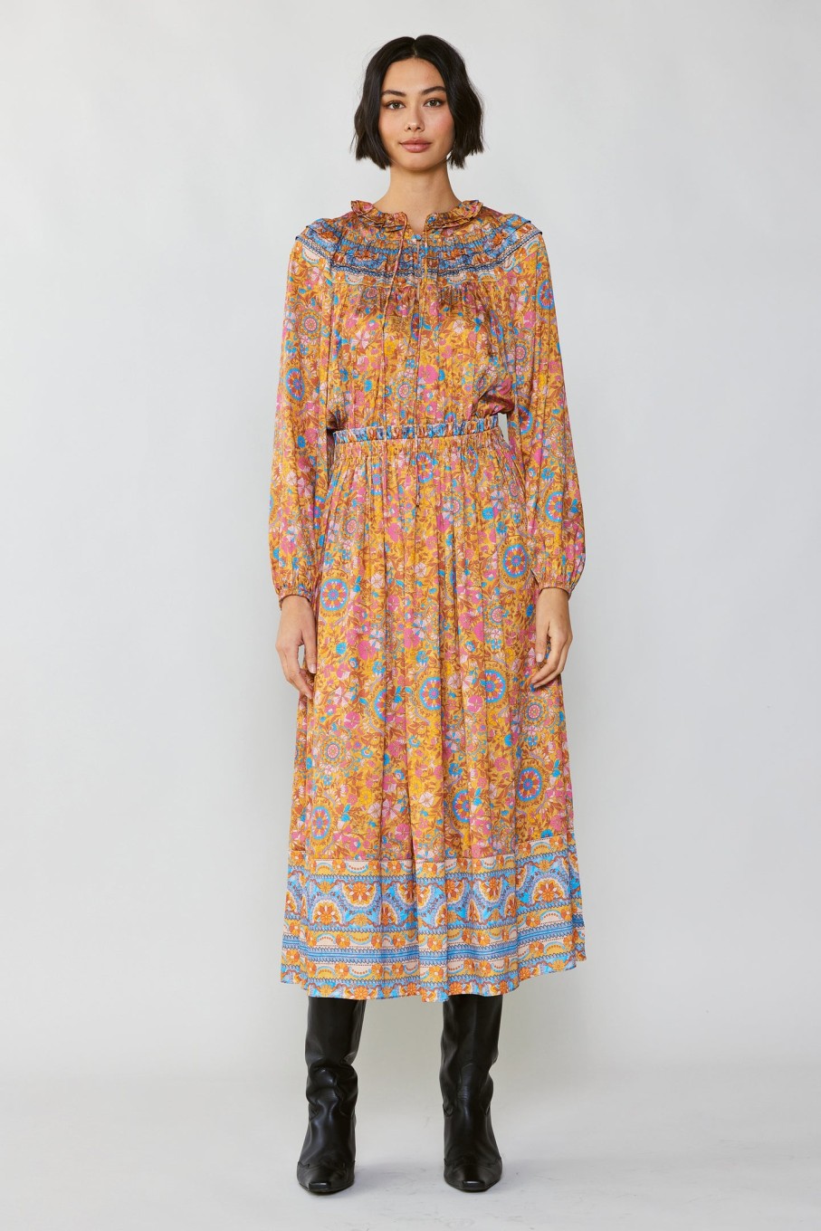 CURRENT AIR Vintage Floral Maxi Dress Midi Dresses