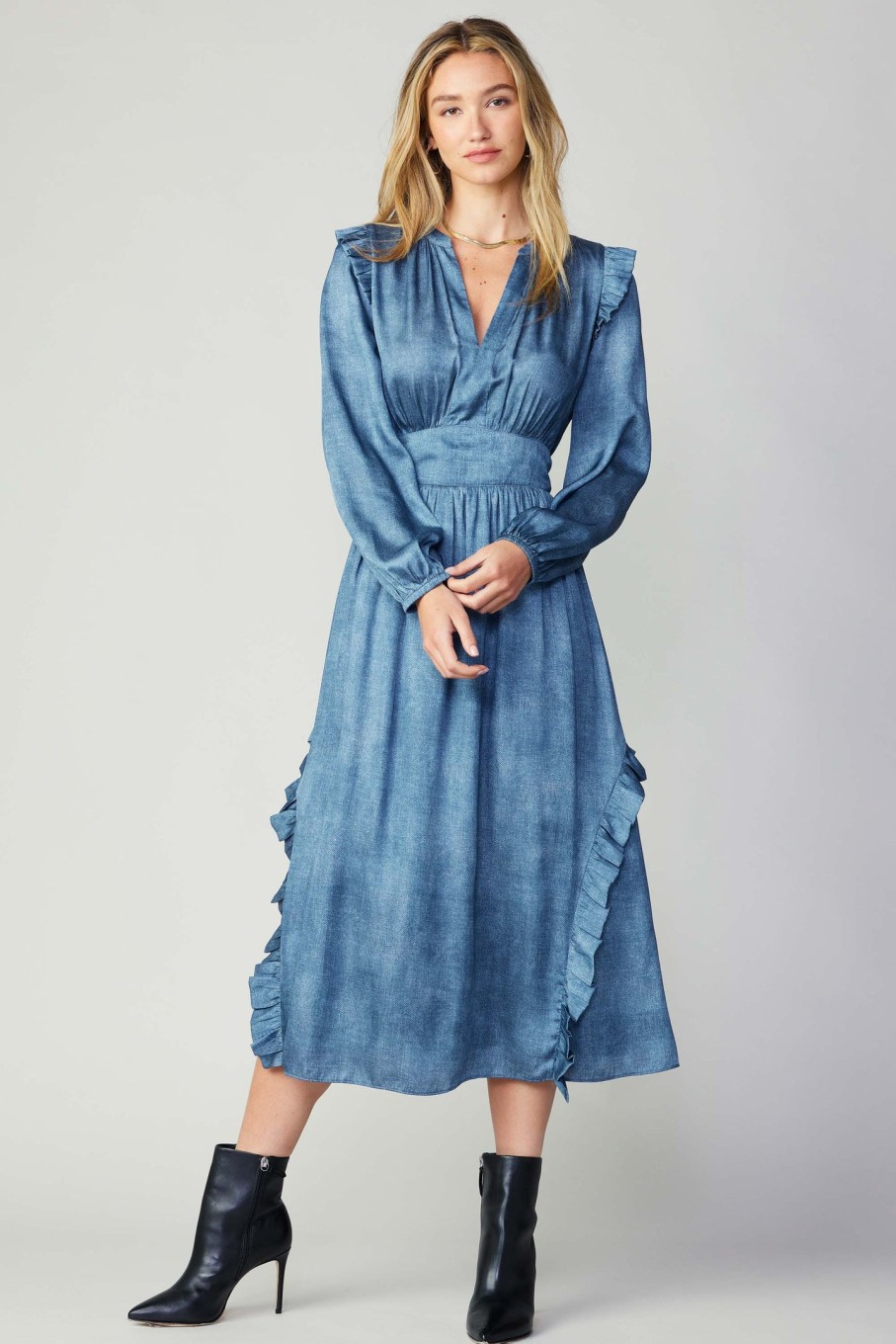 CURRENT AIR Emmaline Trompe L'Oeil Midi Dress Midi Dresses