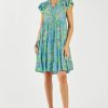CURRENT AIR Floral Print Tiered Mini Dress Mini Dresses