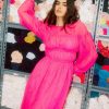 CURRENT AIR Chiffon Textured Pleat Dress Midi Dresses