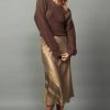 CURRENT AIR Metallic Sweater Shrug Set Knitwear