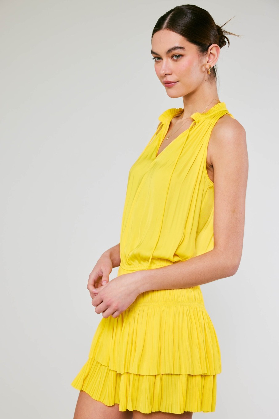 CURRENT AIR Cara Pleated Mini Dress Mini Dresses