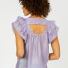 CURRENT AIR Peekaboo Flutter Sleeve Top Sleeveless Tops