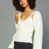 CURRENT AIR Sweater Shrug Cami Set Long Sleeve Tops
