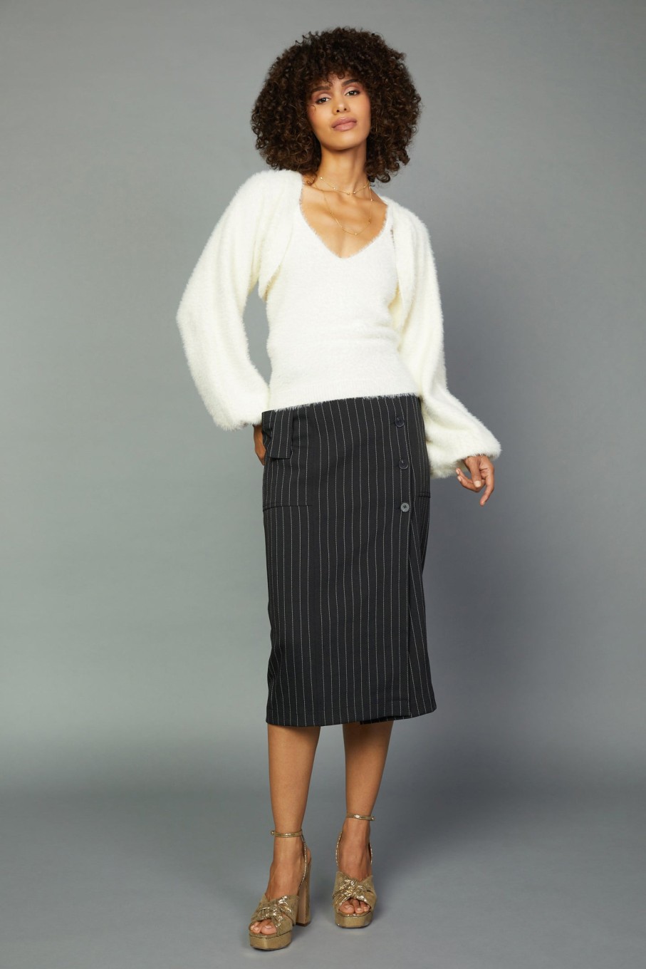 CURRENT AIR Sweater Shrug Cami Set Long Sleeve Tops