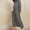 CURRENT AIR Belted Chambray Midi Skirt Skirts