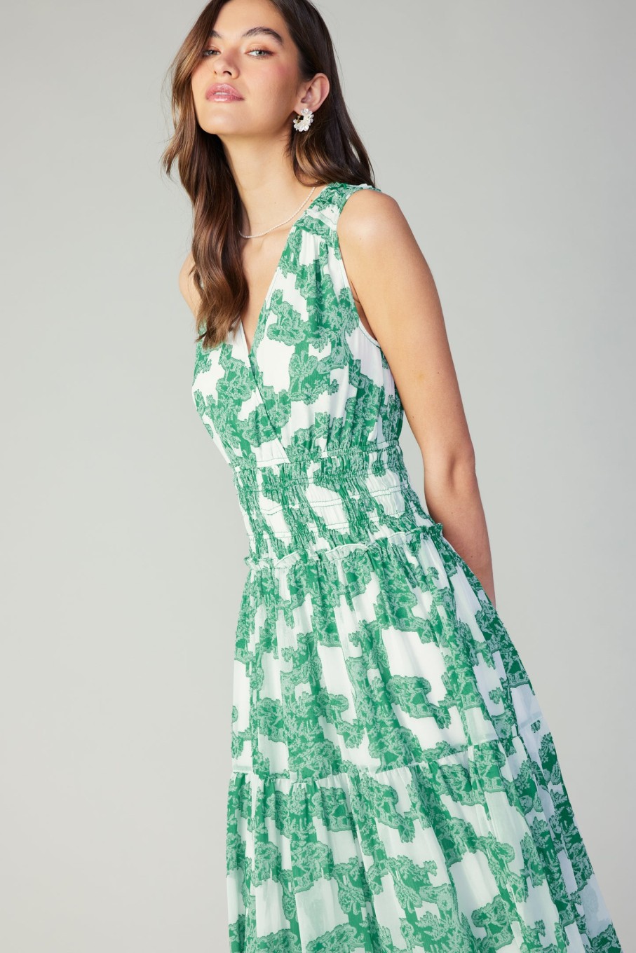 CURRENT AIR Abstract Motif Midi Dress Midi Dresses