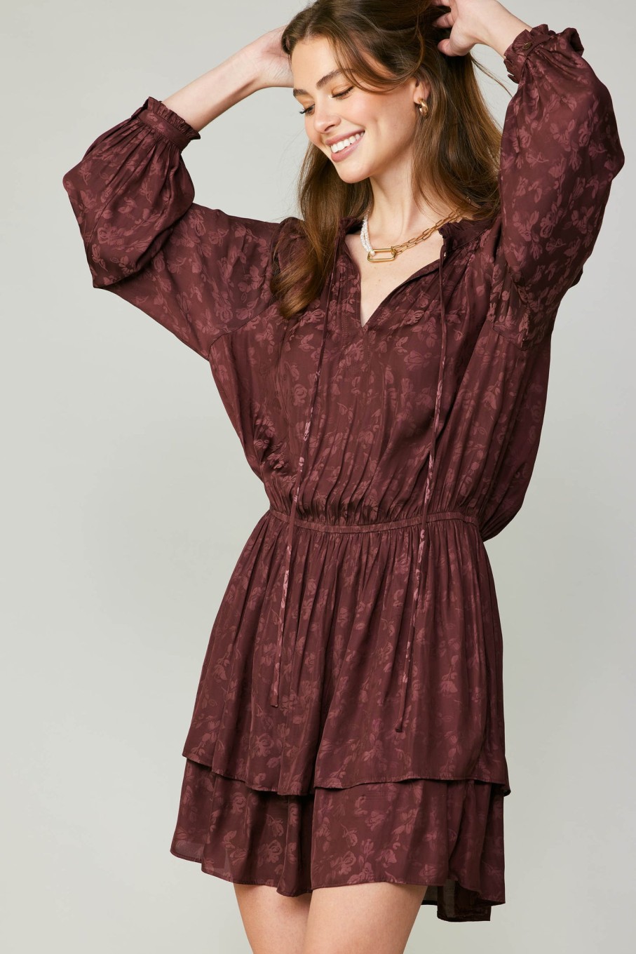 CURRENT AIR Floral Jacquard Mini Dress Mini Dresses
