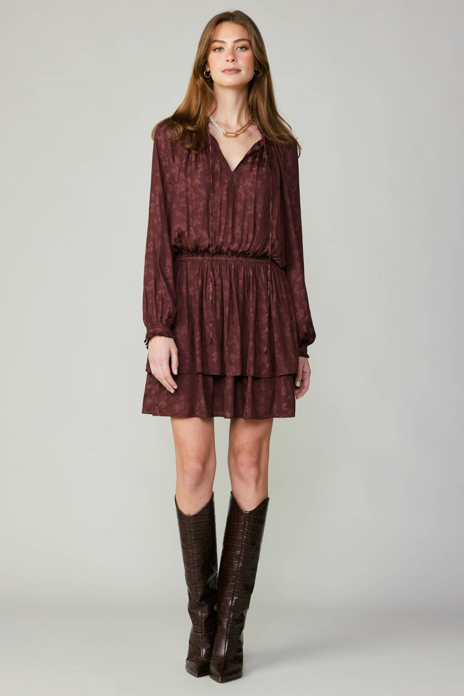 CURRENT AIR Floral Jacquard Mini Dress Mini Dresses