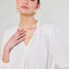 CURRENT AIR Floral Quilted Yoke Blouse Blouses