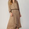 CURRENT AIR Crinkle Plisse Midi Skirt Sets