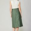 CURRENT AIR Front Slit Midi Skirt Skirts