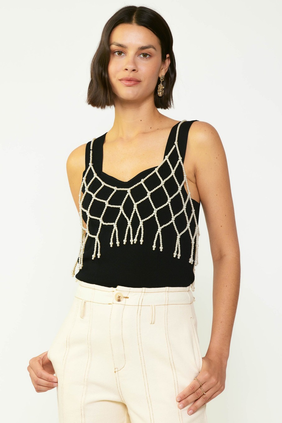 CURRENT AIR Beaded Pearl Cami Accessories