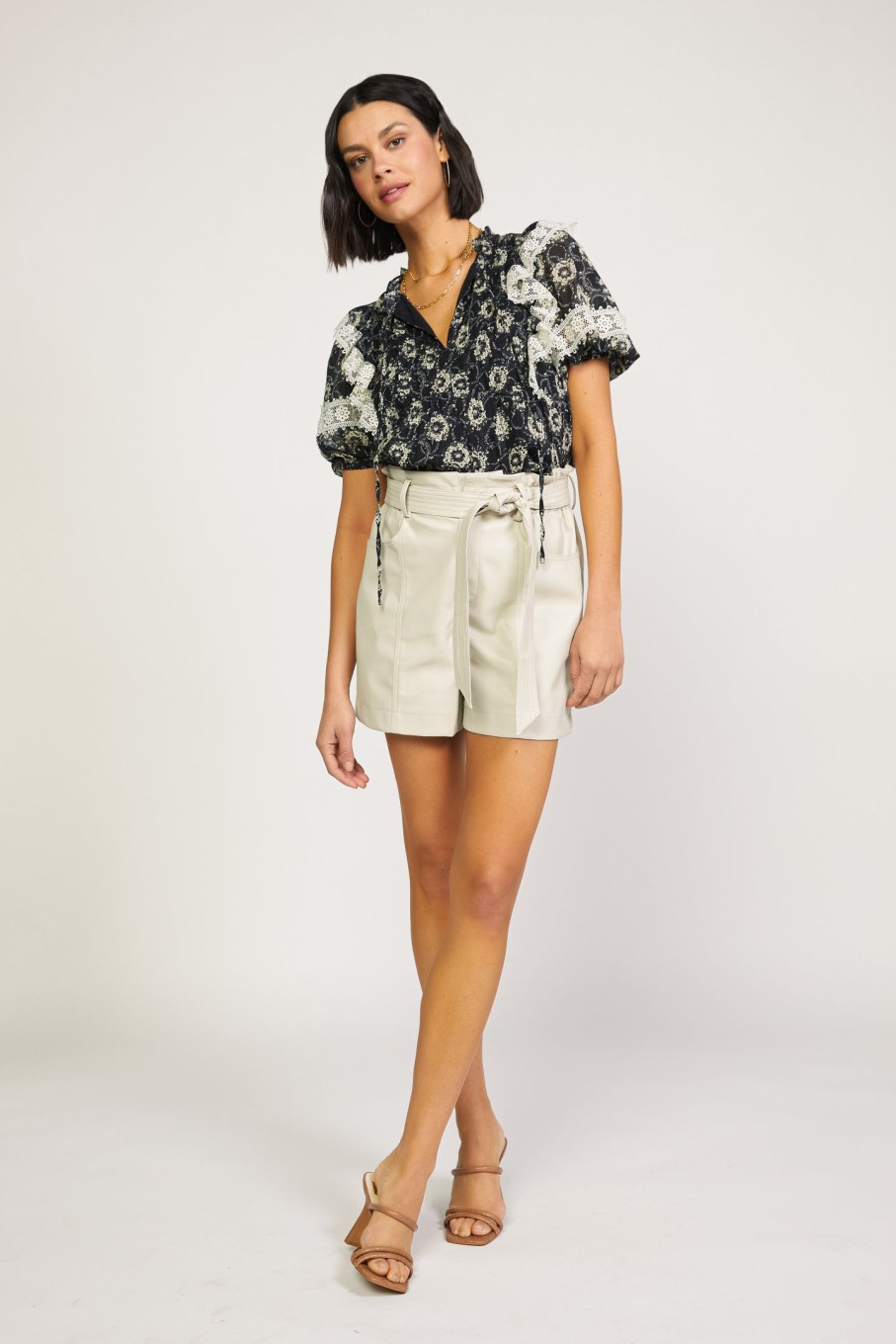 CURRENT AIR Vegan Leather Shorts Shorts
