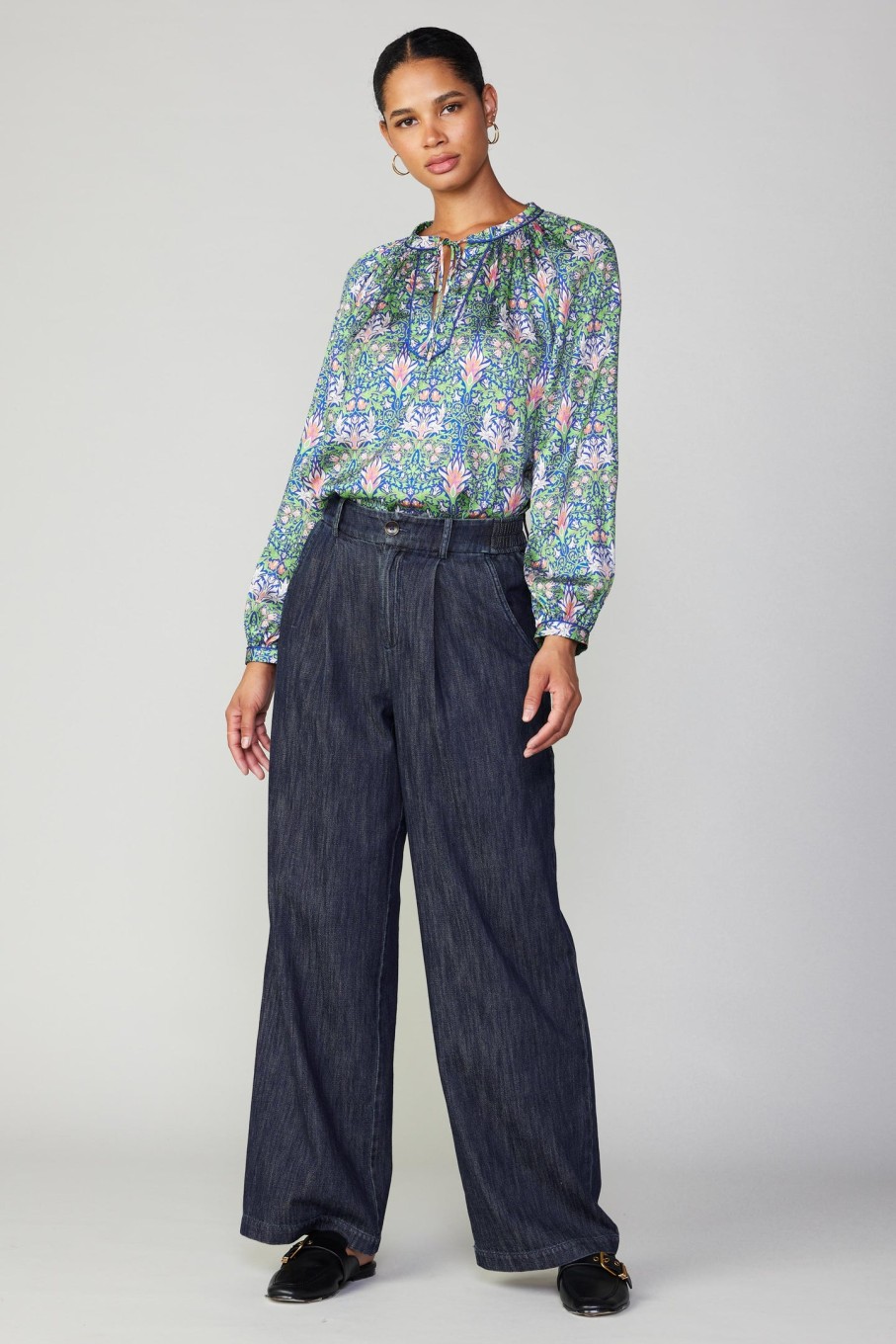 CURRENT AIR Wide Leg Denim Pants Sets
